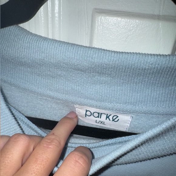 Parke Monochrome Varsity Mockneck & Unisex Sweats Set in Ice - Picture 10 of 12